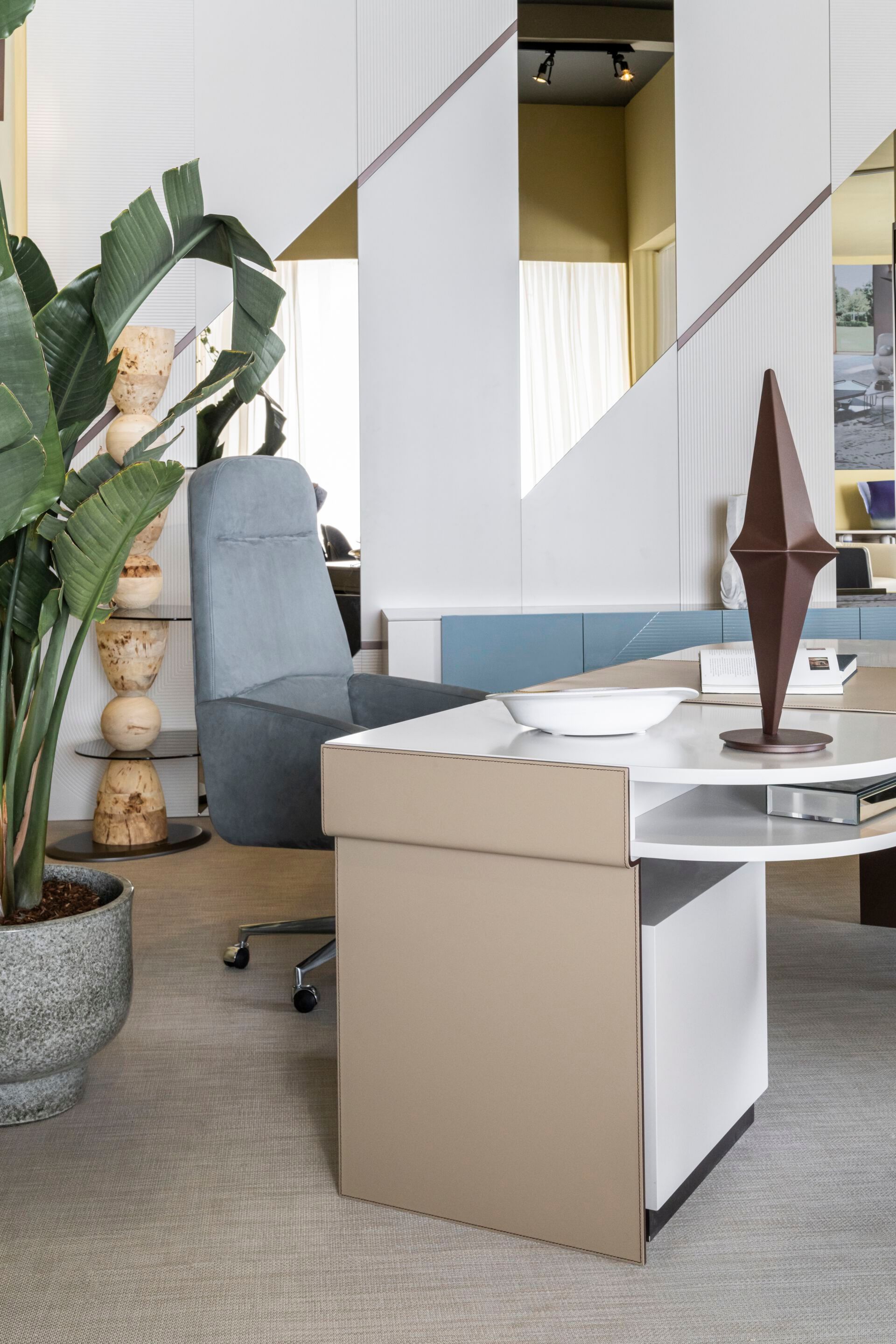 Кожаный стол с ящиками Bizzotto Italia ARCH-00048104 - Вид №5