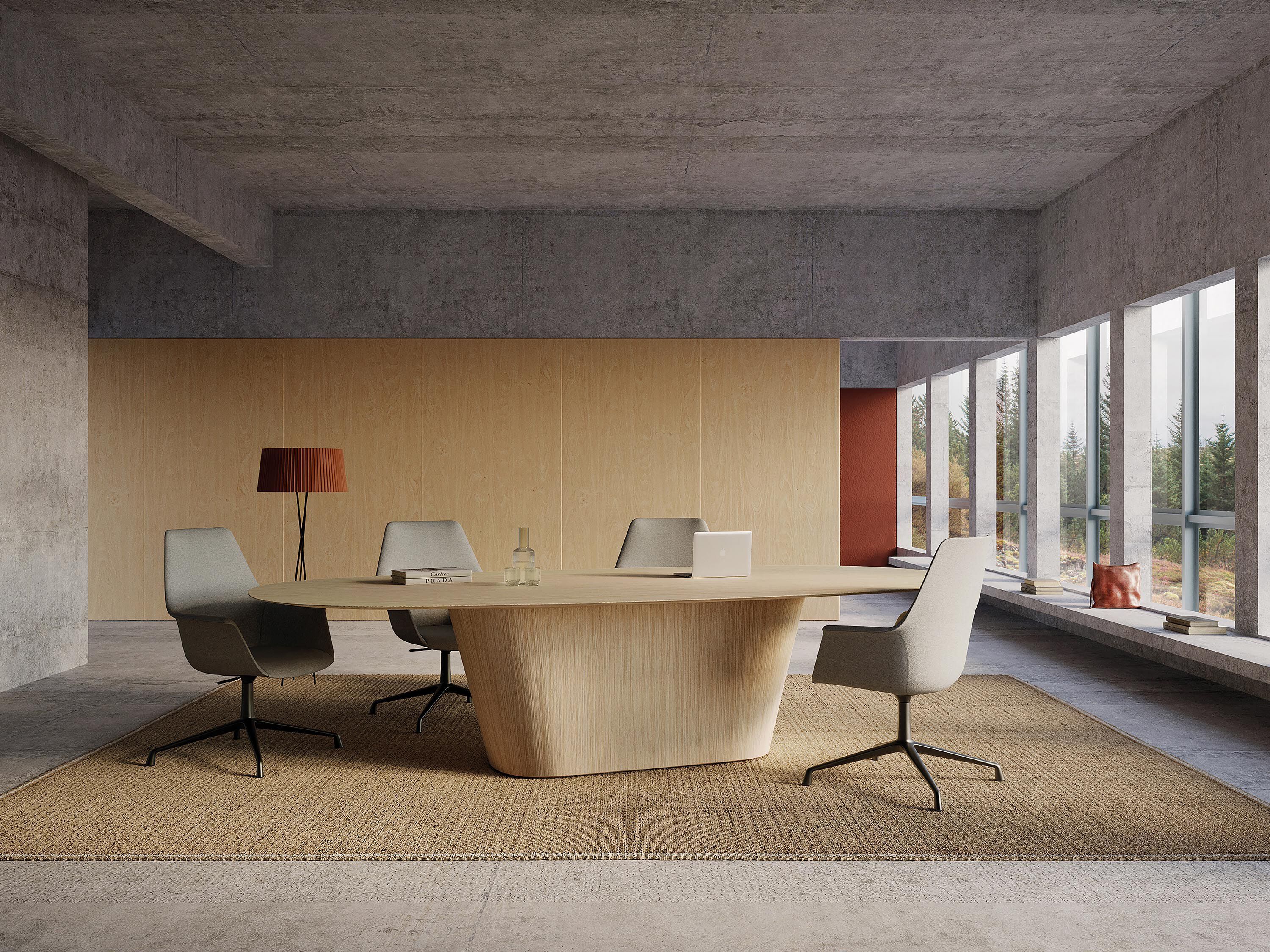 4-спицевое тканевое вращающееся офисное кресло с регулируемой высотой Andreu World Gala Executive ARCH-00070711 - Вид №3