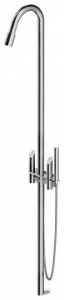 MGS Настенная душевая стойка из нержавеющей стали с ручным душем Contemporary