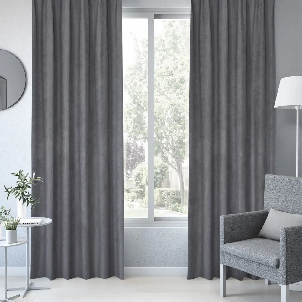 Штора на ленте Inspire Malica 200x280 см цвет серый 86255234 STLM-2020102  - Вид №6