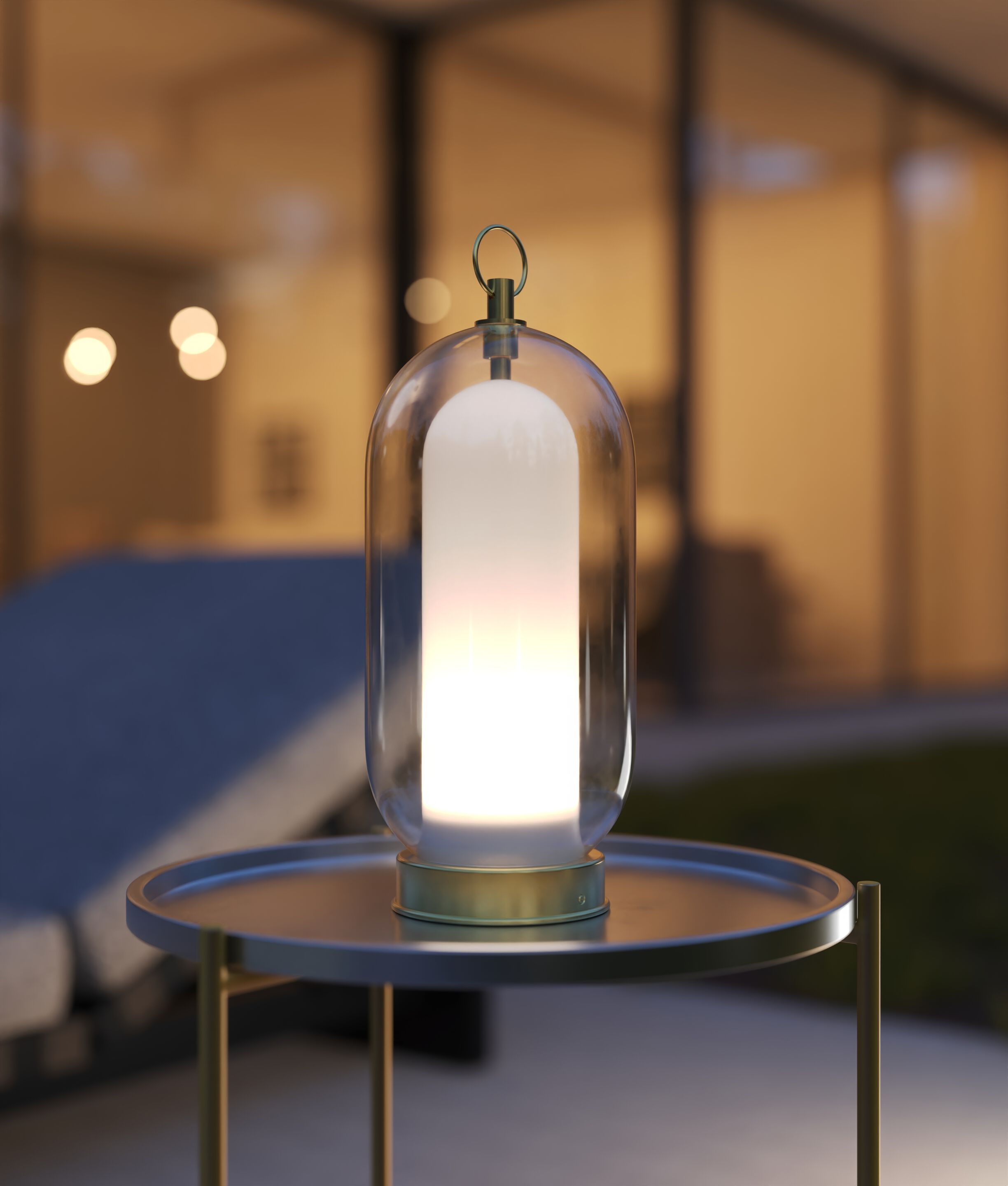 Наружная настольная лампа из боросиликатного стекла Cangini & Tucci Aeron Free ARCH-00048117 - Вид №1