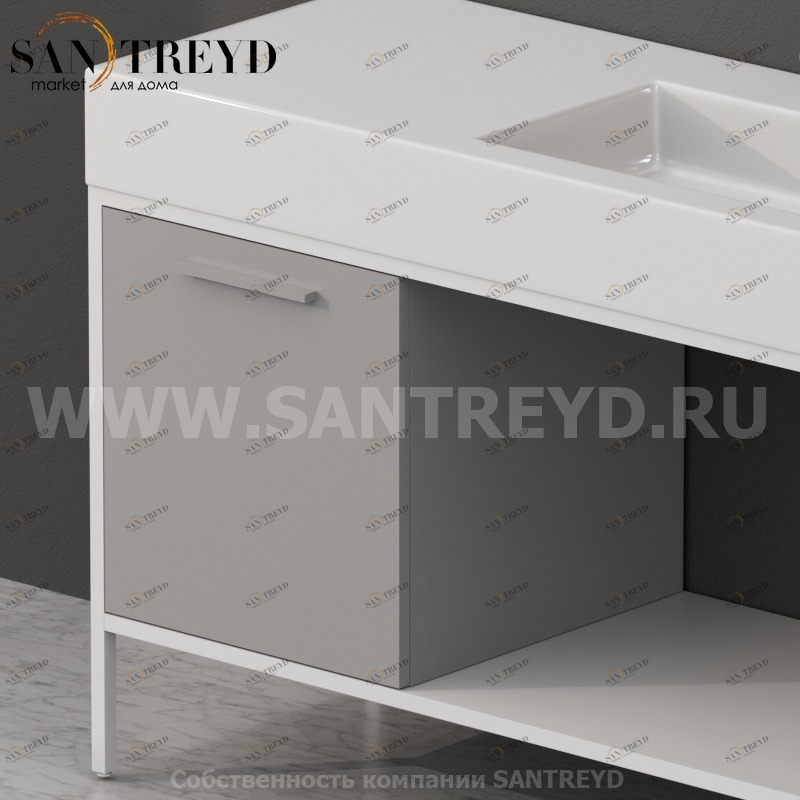 SS4548NO2 Тумба с открывающейся левой створкой (с 1 стеклянной полкой) Globo Ceramica Globo INCANTHO