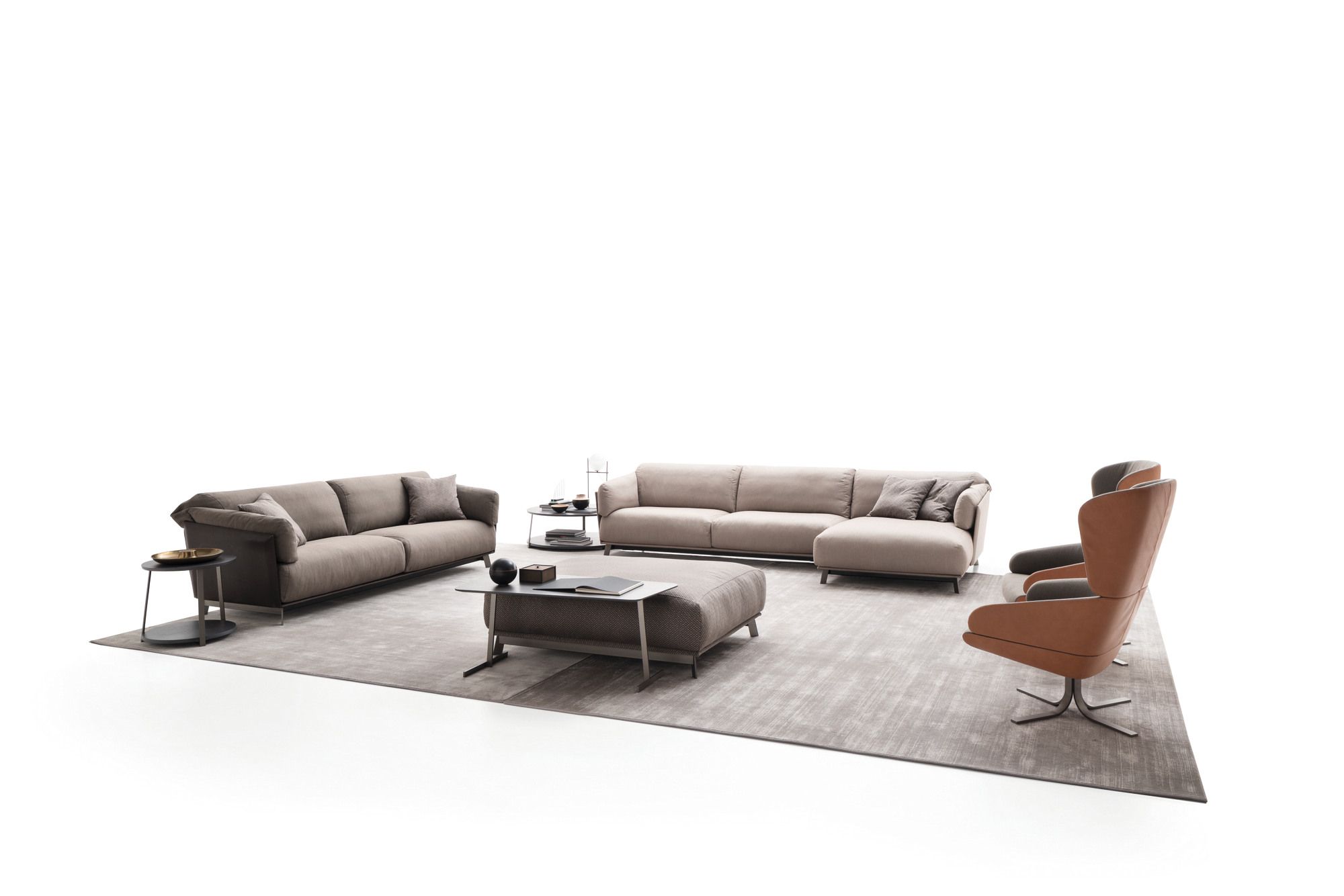 Высокий деревянный журнальный столик с журнальной стойкой Ditre Italia Kailua ARCH-00061621 - Вид №6