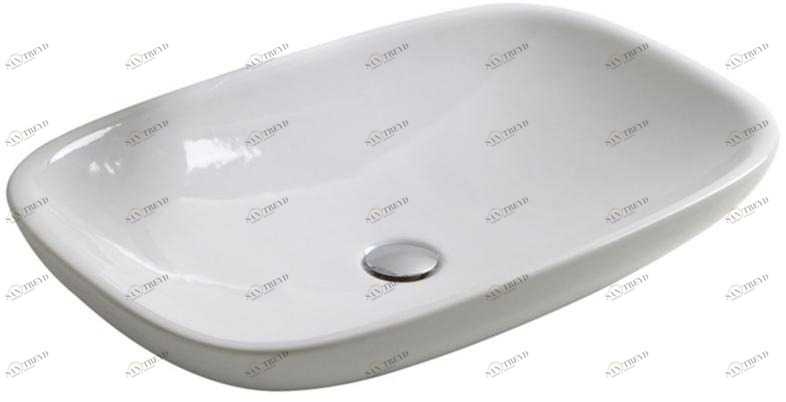 Cle4266001 Накладная раковина на столешницу  овальная Olympia Ceramica CLEAR