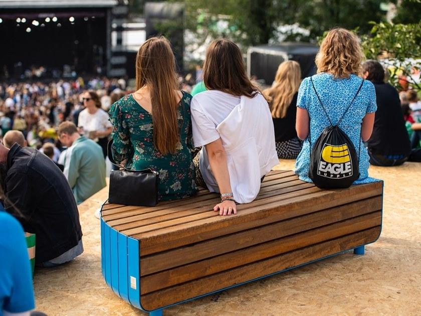 VESTRE Скамья из стали и дерева без спинки Stripes sun-id-1467434 - Вид №1