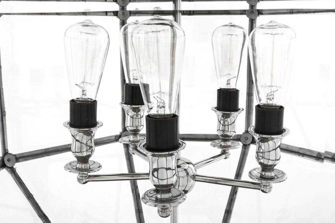 Фонарь Owen L от Eichholtz серебряный 109202 EICHHOLTZ ДИЗАЙНЕРСКИЕ, EICHHOLTZ 060609 Прозрачный  - Вид №2