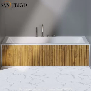 Ванна с декоративными панелями из дерева WODO SQUARE белая