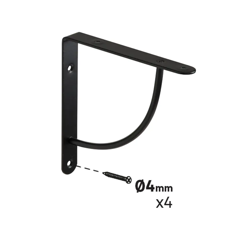 Утилитарный кронштейн Bi Bop 18x18 см нагрузка до 30 кг цвет черный 89438024 STLM-2055884 Santreyd Bibop - Вид №2