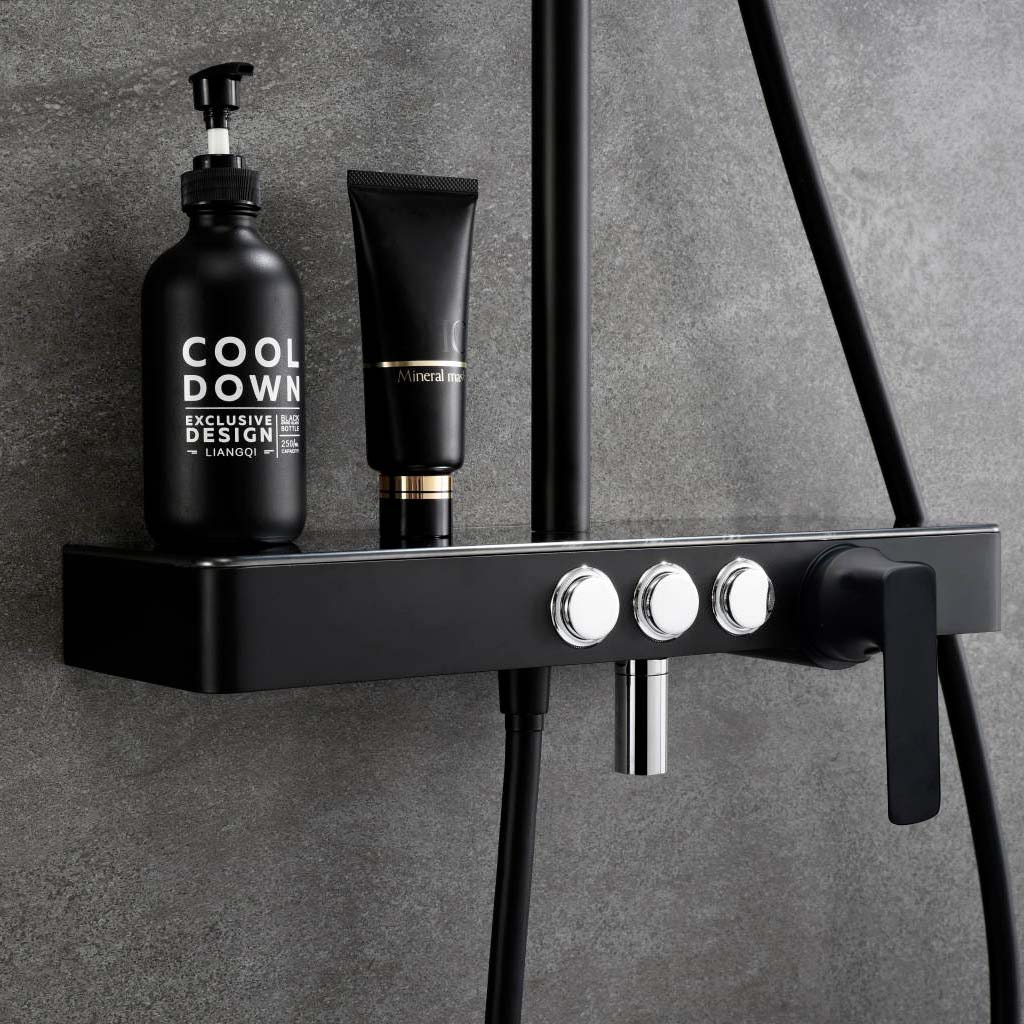 Душевая система MELANA-610501B MALE нерж.сталь, с тропическим душем, лейкой F610501B MALE - Вид №4