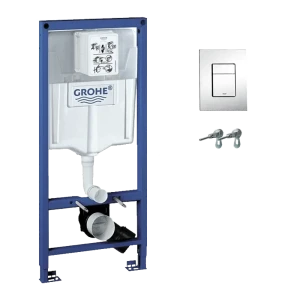 Комплект инсталляция с унитазом Grohe Rapid Sl 3 В 1 Koller Pool Kvadro, безободковый, с микролифтом, цвет белый 86517024 STLM-2060203