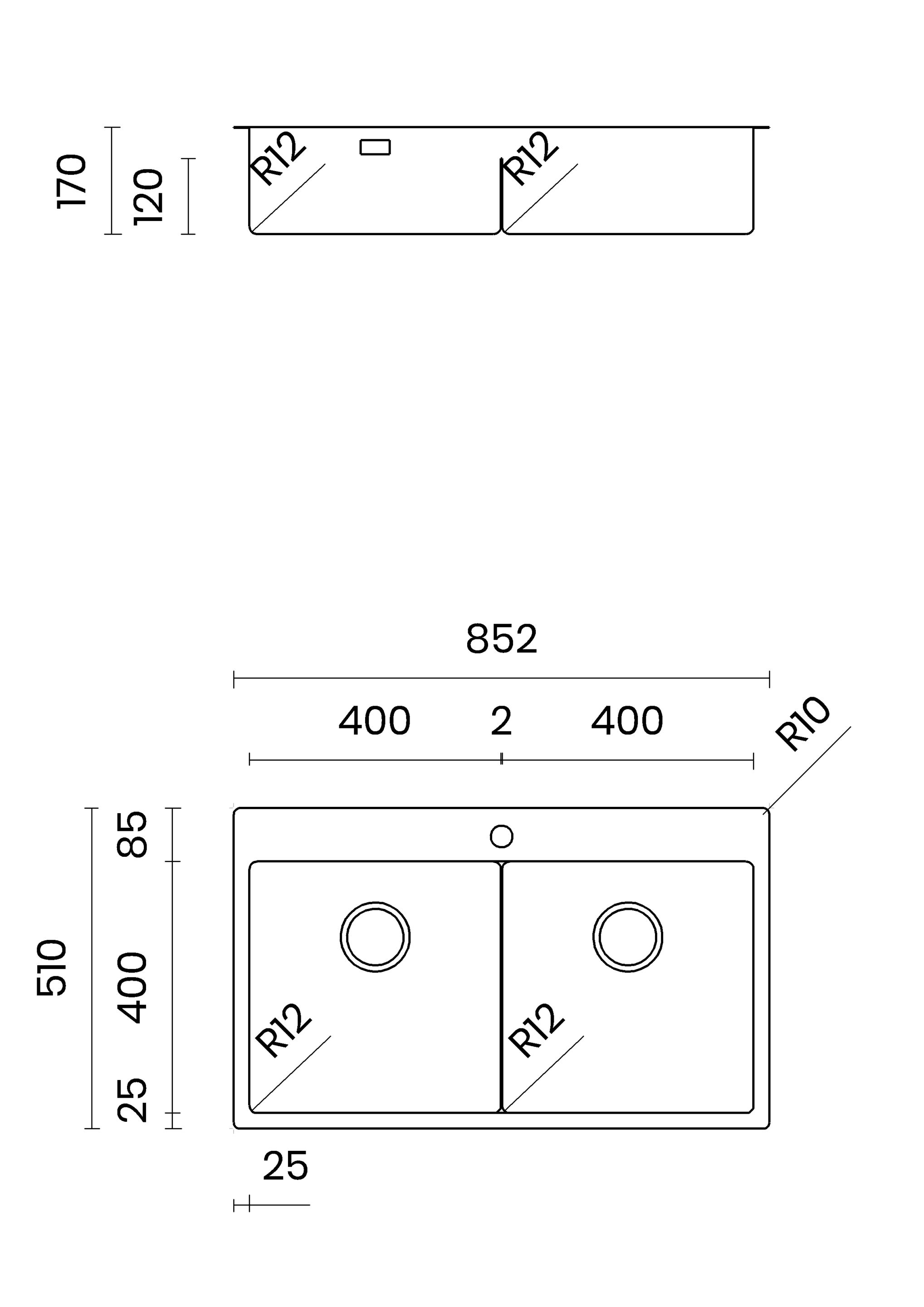 2 раковины из нержавеющей стали TASCA Icon ARCH-00024212 - Вид №4