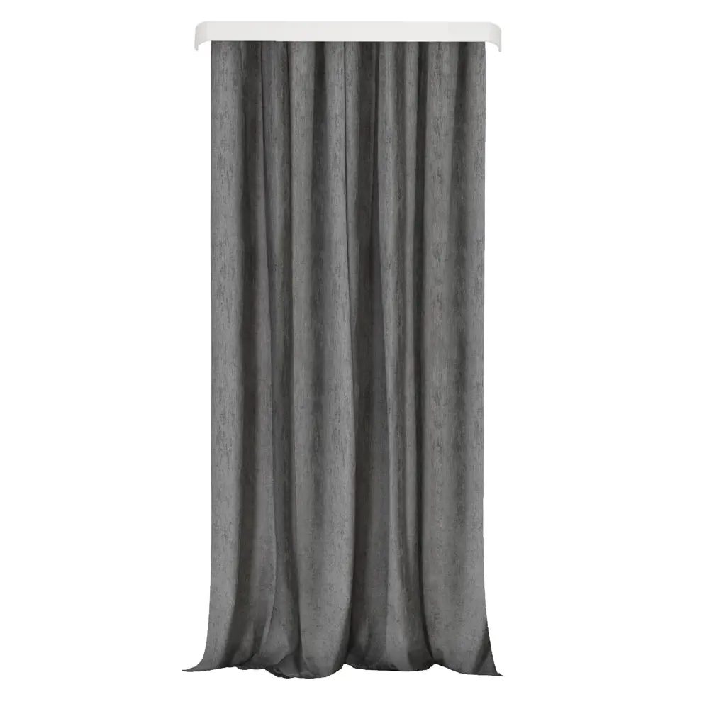 Штора на ленте Дэмус 200x280 см цвет темно-серый Santreyd STLM-2051878