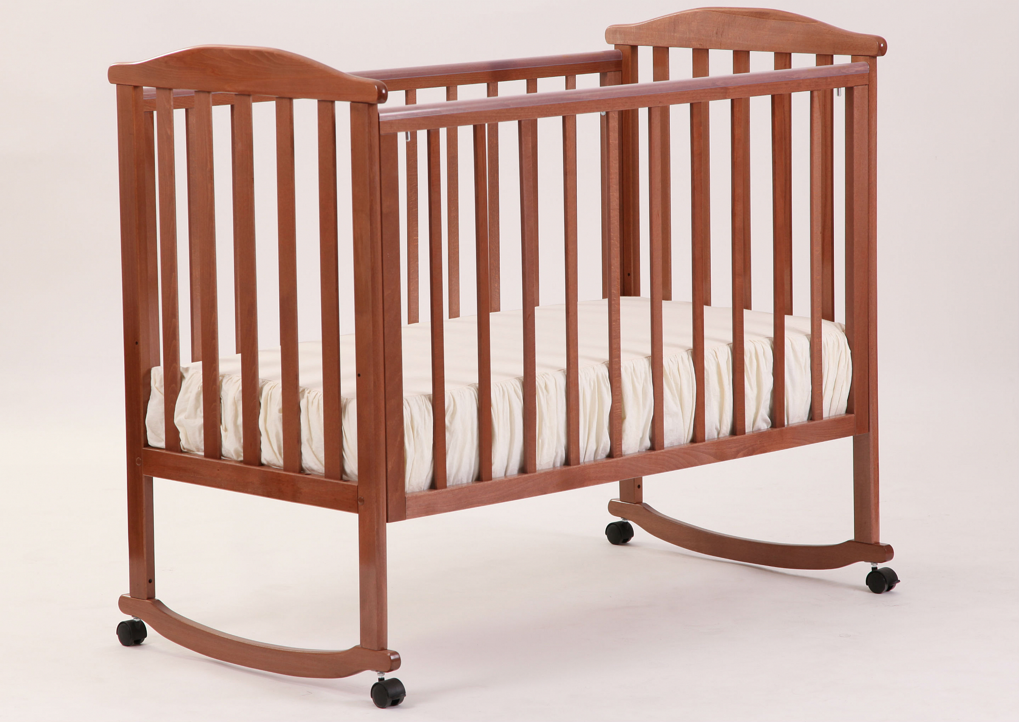 Детская кроватка без ящика "Лютик" светлый орех ФАБРИКА ЛЕЛЬ  338454 Коричневый Santreyd  - Вид №1