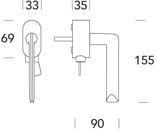 Reguitti Оконная ручка dk из замака с замком на розетке Spring A141dkc6758 - Вид №2