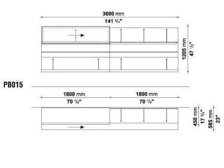 Подвесная секционная настенная Книжная полка B&B Italia PAB ARCH-00103035 - Вид №8