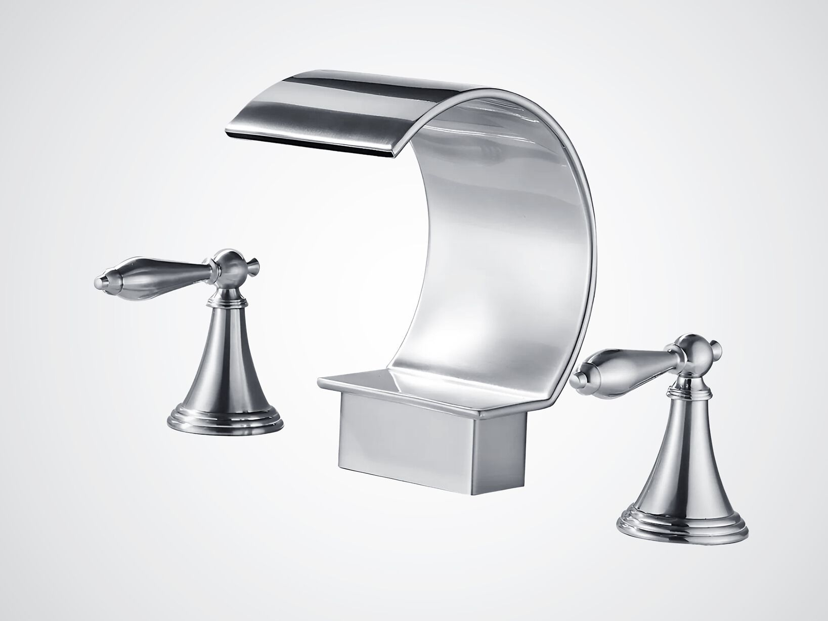 Смеситель для раковины с 3 отверстиями и отдельными розетками Fontana Showers ALPUENTE ARCH-00087144