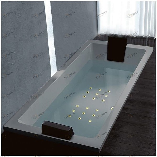 Ванна Gruppo treesse Quadra 199 V073C-DX-SEZ серая с золотой фурнитурой и аэромассажем прямоугольная встроенная правая STAV073CDXSEZ