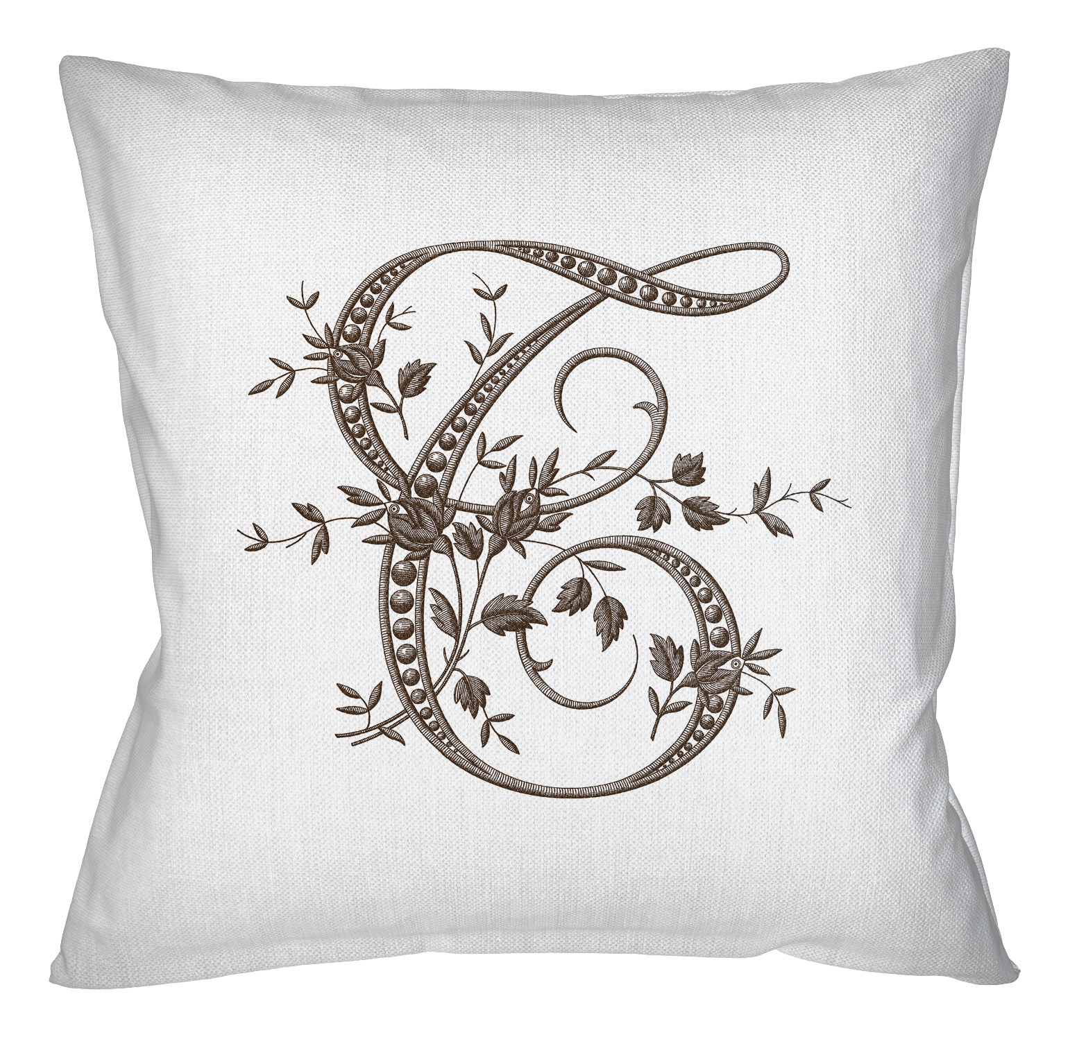 21080559 Арт-подушка «Монограмма буквы T» Object Desire Азбука мечты 