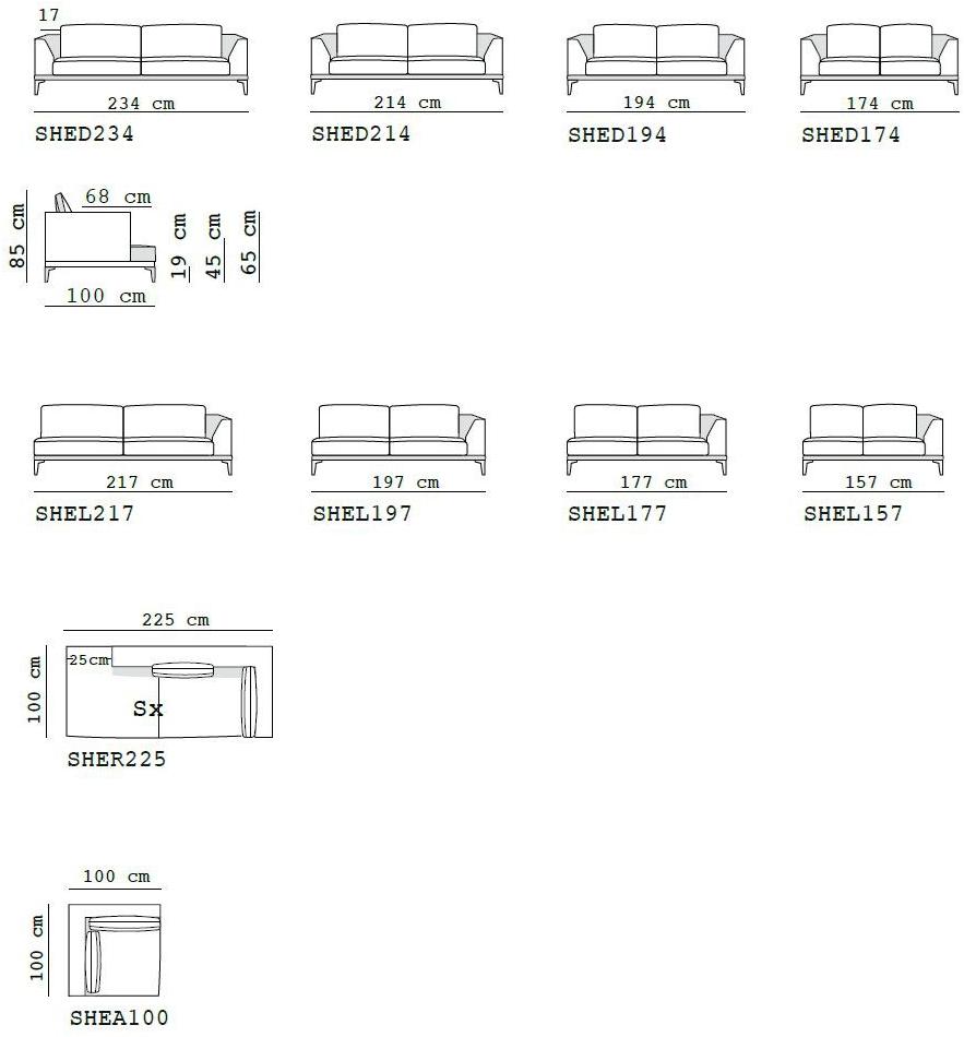 Flexstyle 3-х местный тканевый диван с шезлонгом sun-id-1455633 - Вид №12