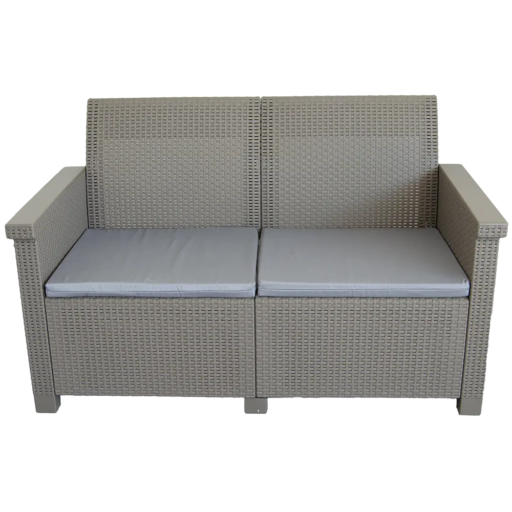 Набор садовой мебели для отдыха с подушками BEGINIA Basegi Пластик Стол, диван, кресло 2 шт Бежевый STLM-2095015 - Вид №11