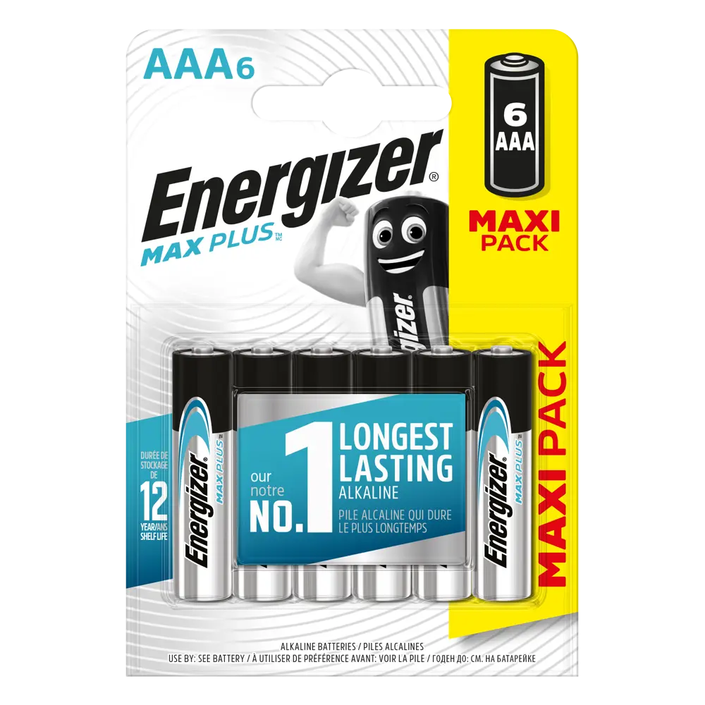 Батарейка Energizer Max Plus AAA (LR03) алкалиновая 6 шт STLM-2052071