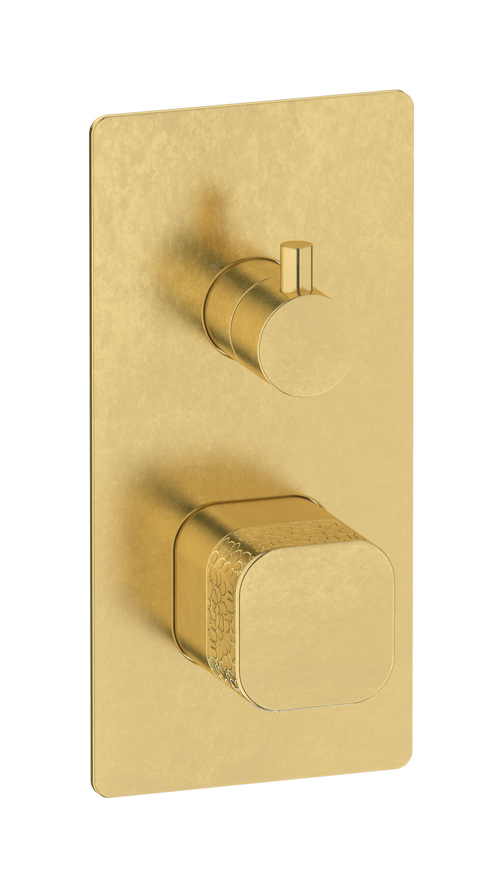 Прогрессивный настенный смеситель для душа на 2 потребителя. WE ARE IB eo310on_2 Natural Brass Elio