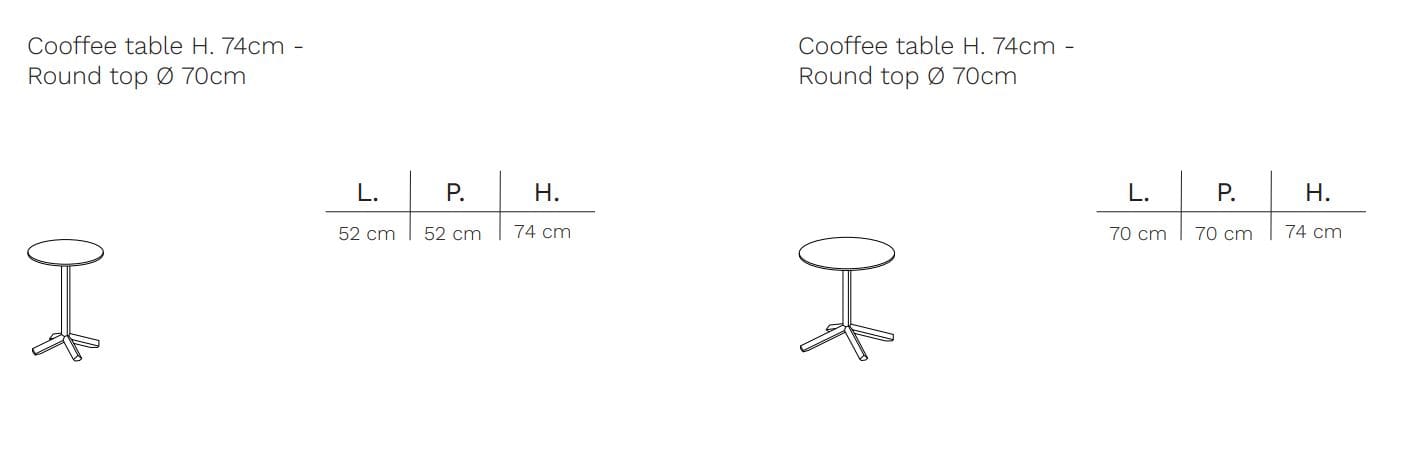 Высокий круглый журнальный столик со спицами FREZZA фламинго ARCH-00139485 - Вид №2