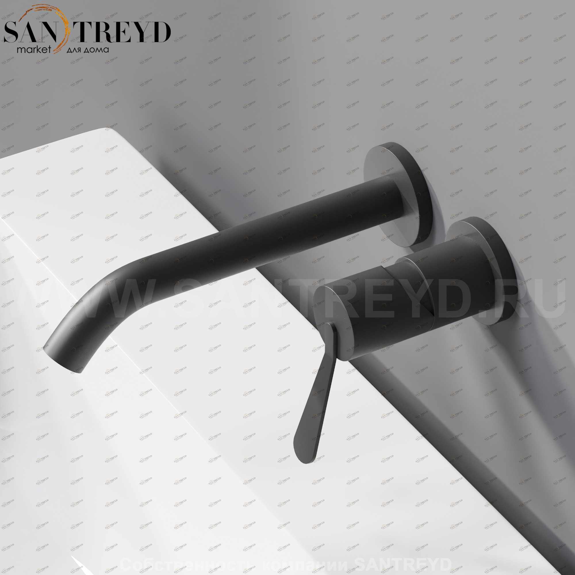 Встроенный смеситель AFEZ012E FEZ 2 черный матовый Agape