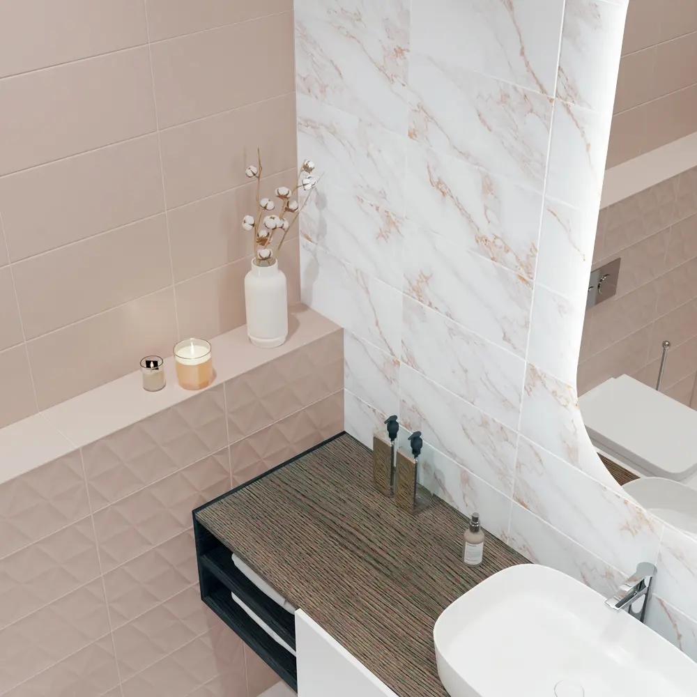 Santreyd Mersey Mono-R: Розовая керамическая плитка для элегантных интерьеров 89364556 STLM-0943894 - Вид №5