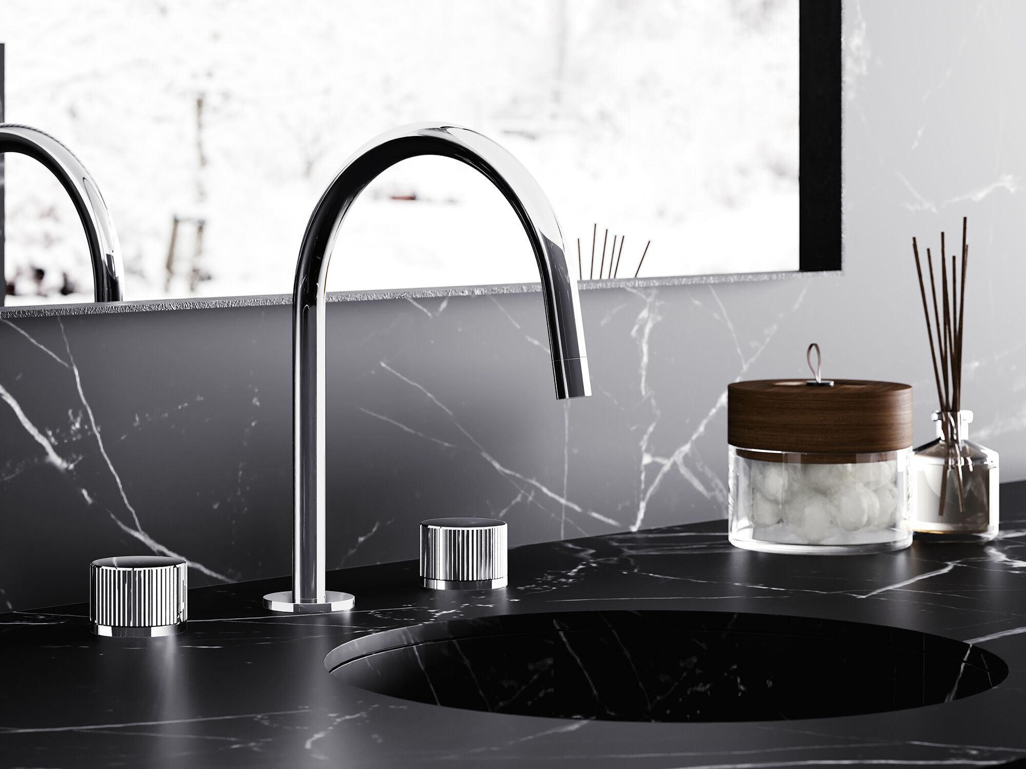 Смеситель для раковины с 3 отверстиями RUBINETTERIA PAFFONI Jo ARCH-00103980 - Вид №1