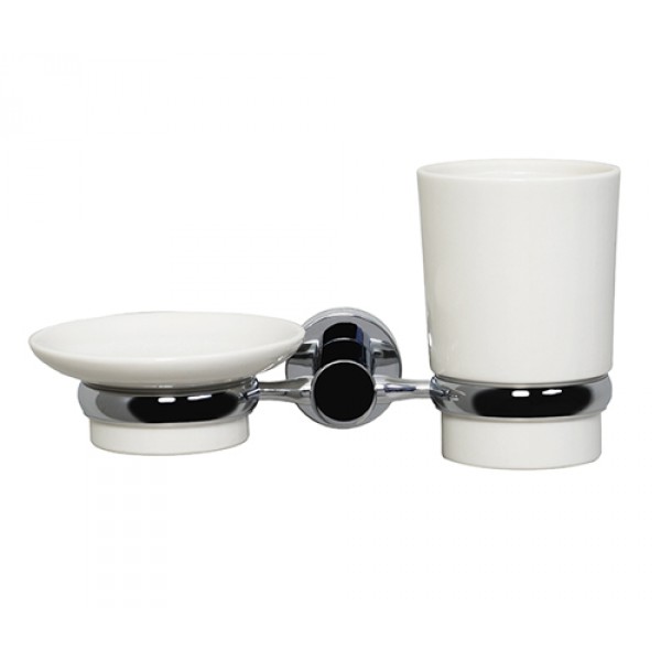 Держатель стакана и мыльницы керамика WasserKRAFT 28226 sun-id-561317 - Вид №2