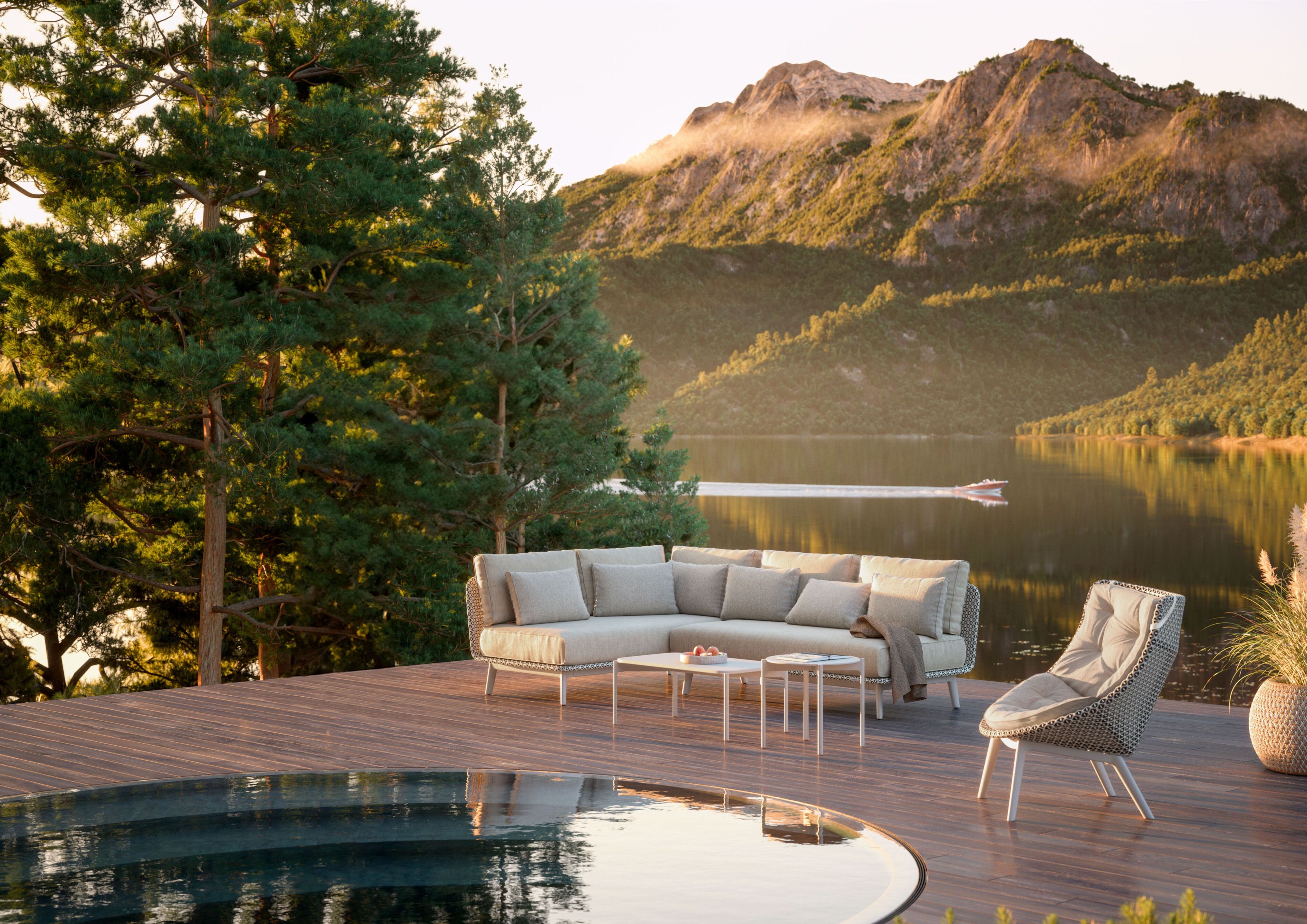 Садовое кресло из синтетического волокна с высокой спинкой DEDON MBRACE ARCH-00152852 - Вид №3