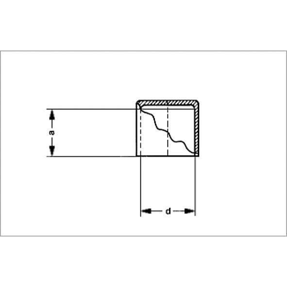 1530128 SANHA 5301 заглушка ВПр, медь  28 мм  - Вид №1