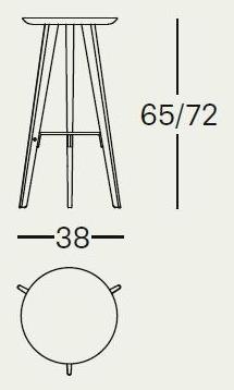 Zanotta Высокий табурет из массива дерева sun-id-1407694 - Вид №4