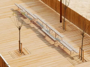 URBIDERMIS Скамья из сверхмощного полиэтилена без спинки