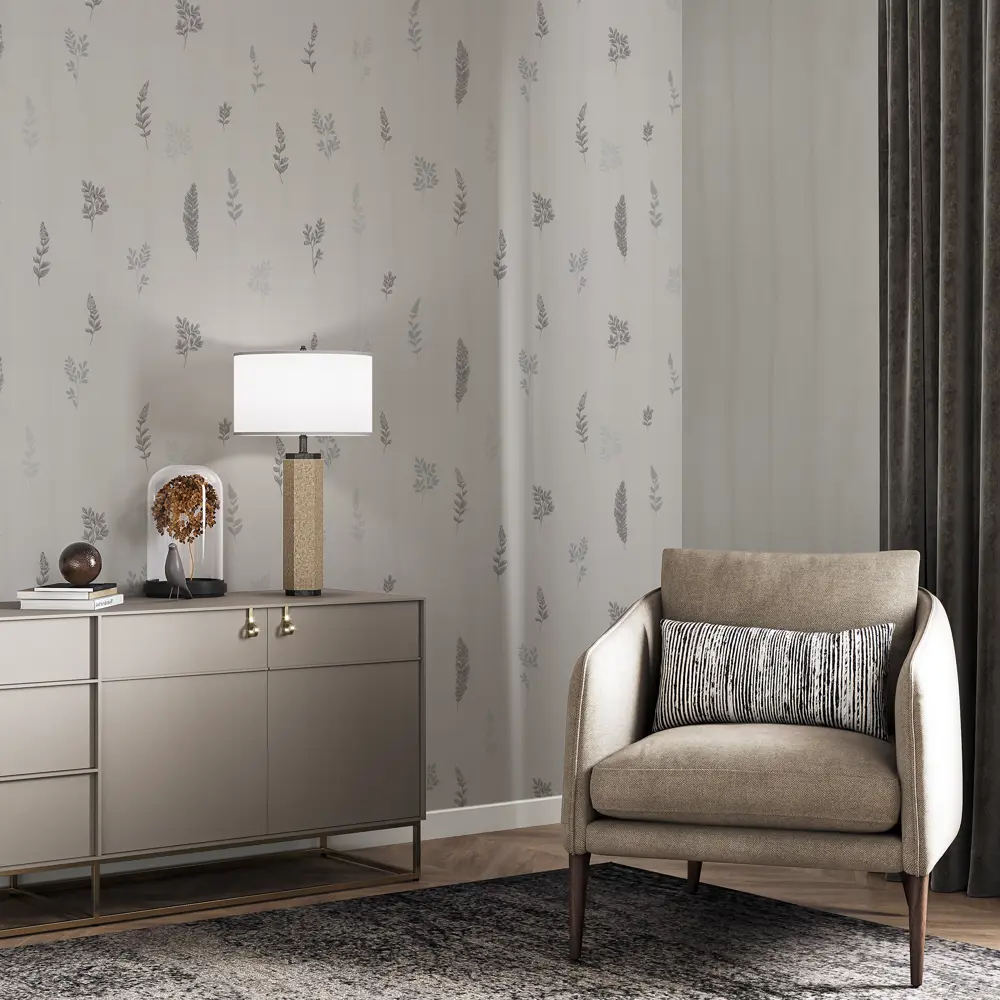 Обои флизелиновые Palitra Home Nico серые 1.06 м HC72517-14 STLM-2083931 - Вид №5