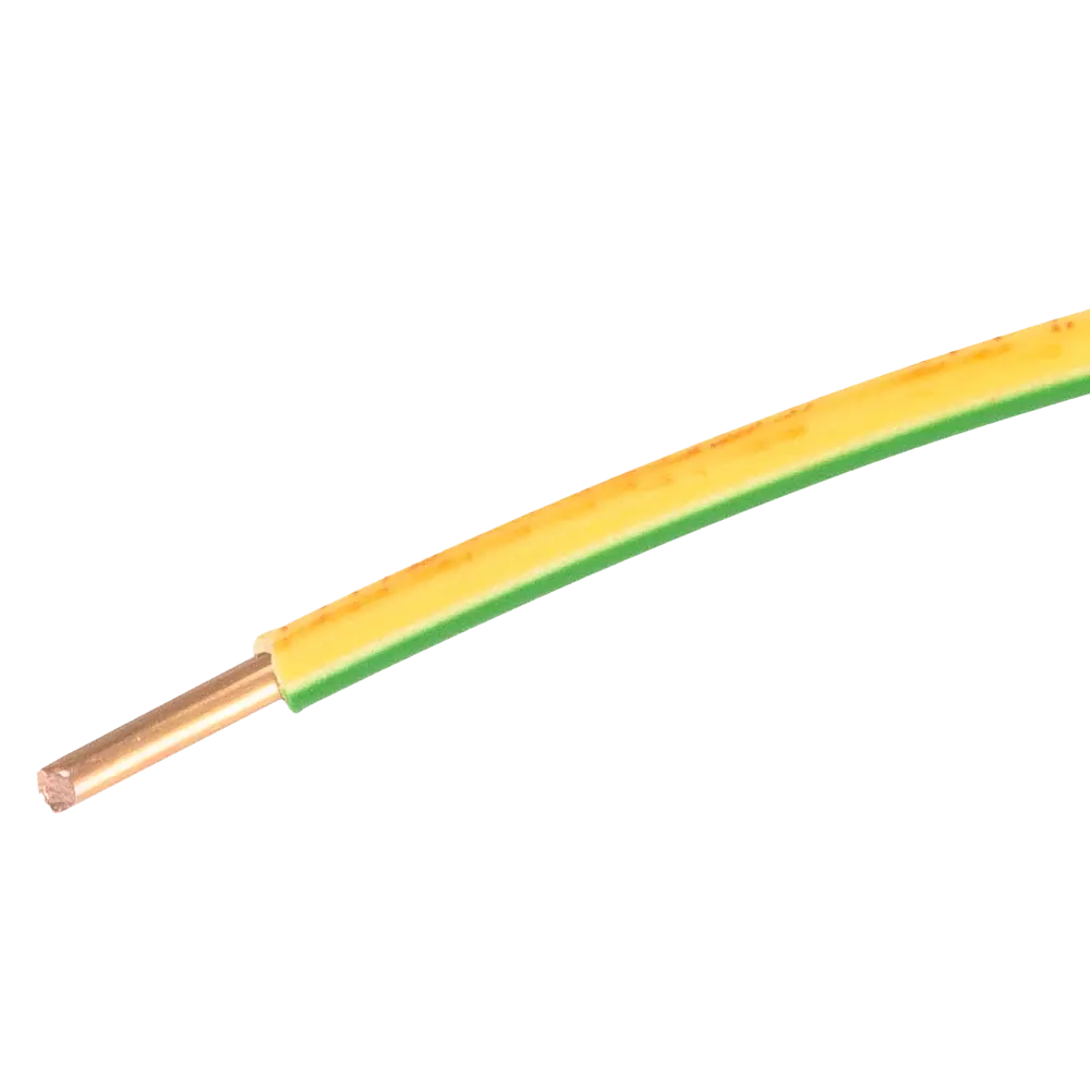Провод Ореол ПУВ 1x4 на отрез ГОСТ цвет жёлто-зелёный STLM-2075536