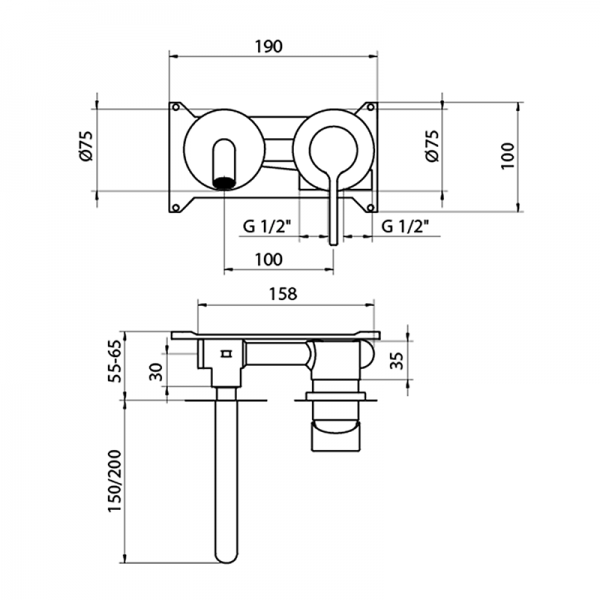 Смеситель для раковины AXIS GRB MIXERS 74537743 - Вид №1