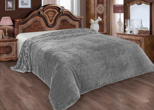 90373807 Плед Грация 12 150x205 см, велсофт, цвет серый STLM-0204779 МАРИАННА