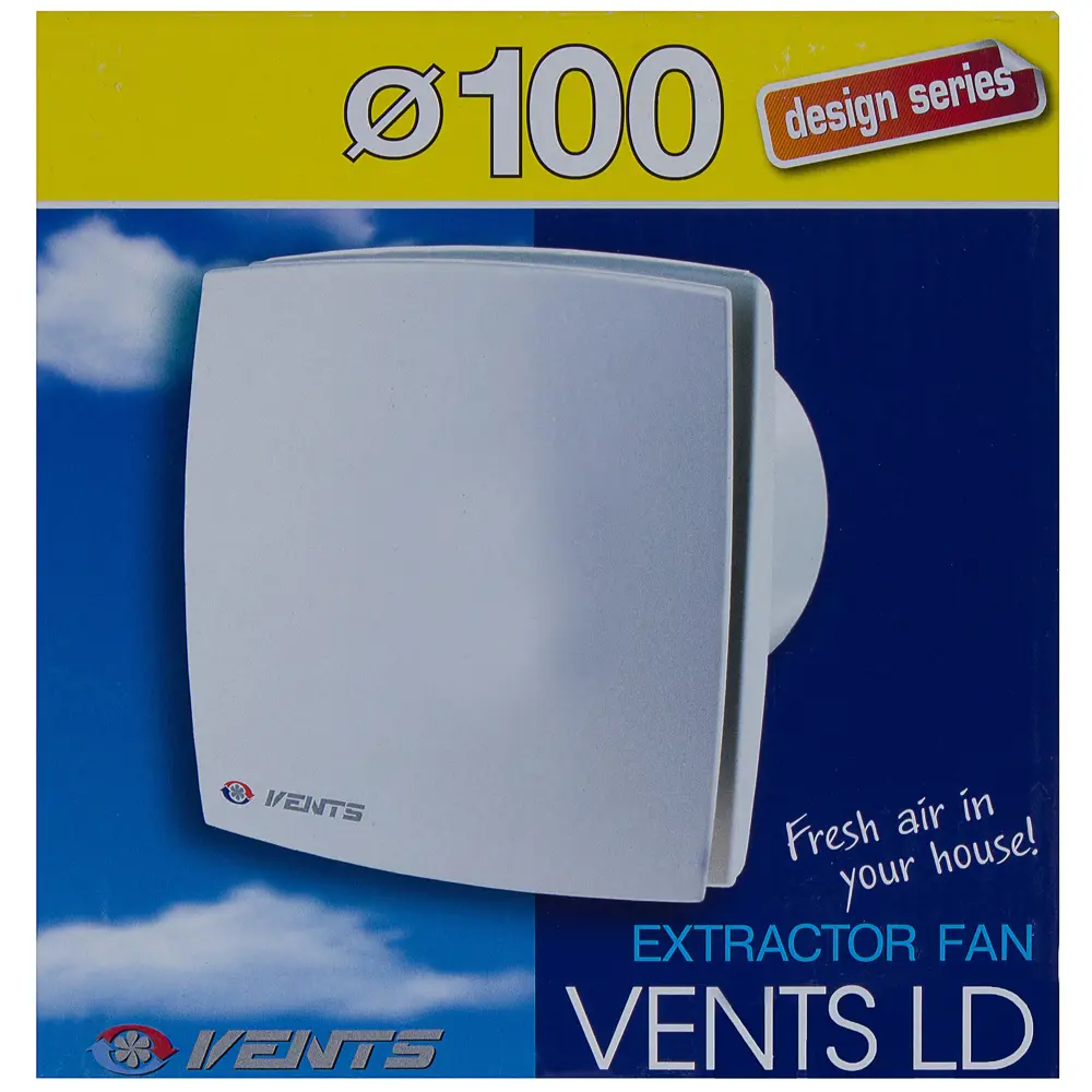 Вентилятор осевой вытяжной Вентс ЛД D100 мм 33 дБ 88 м³/ч цвет белый STLM-2115673 - Вид №3