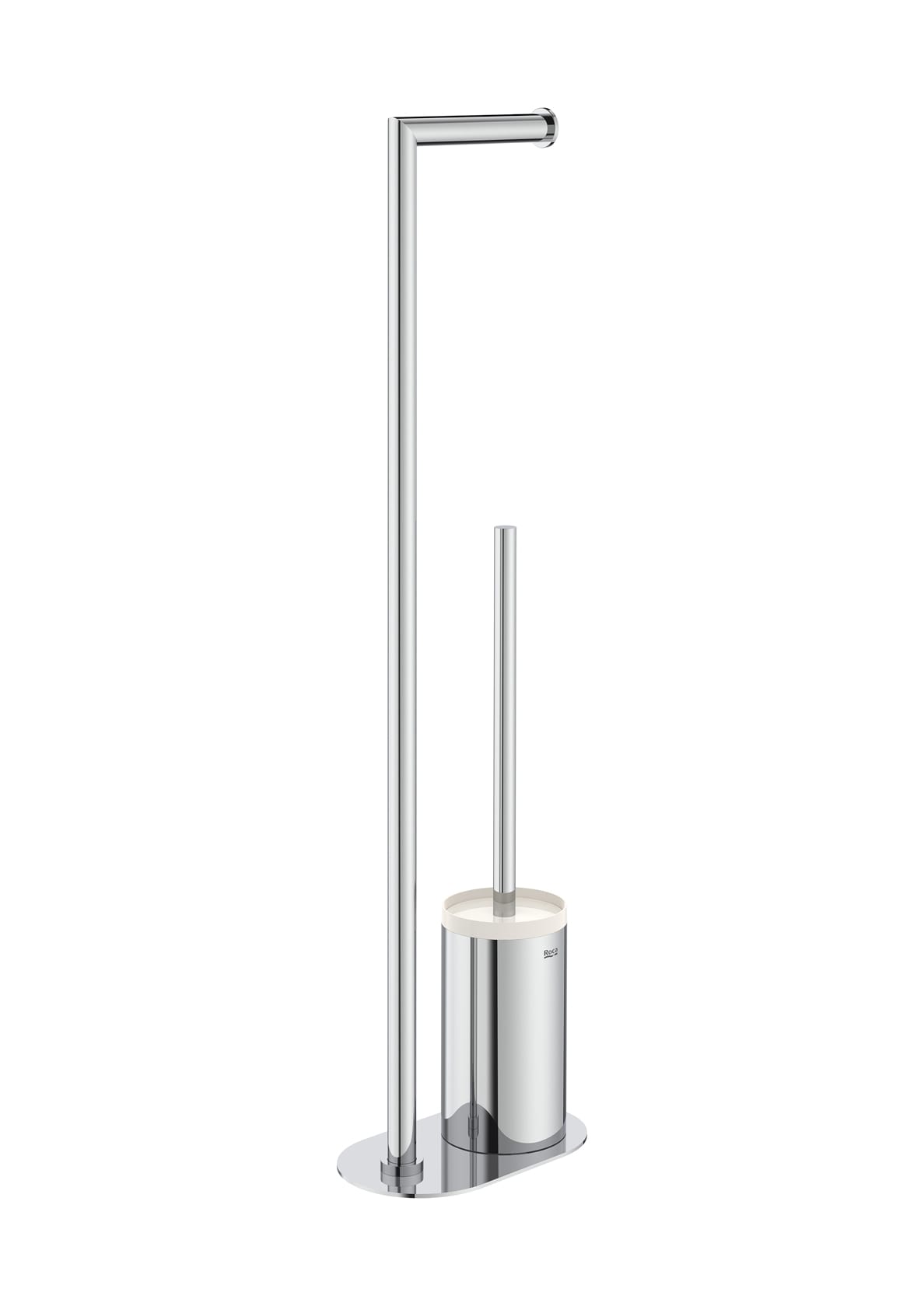 A817588C00 ROUND - Держатель ершика для туалета напольный с держателем рулона туалетной бумаги ROCA Hotels