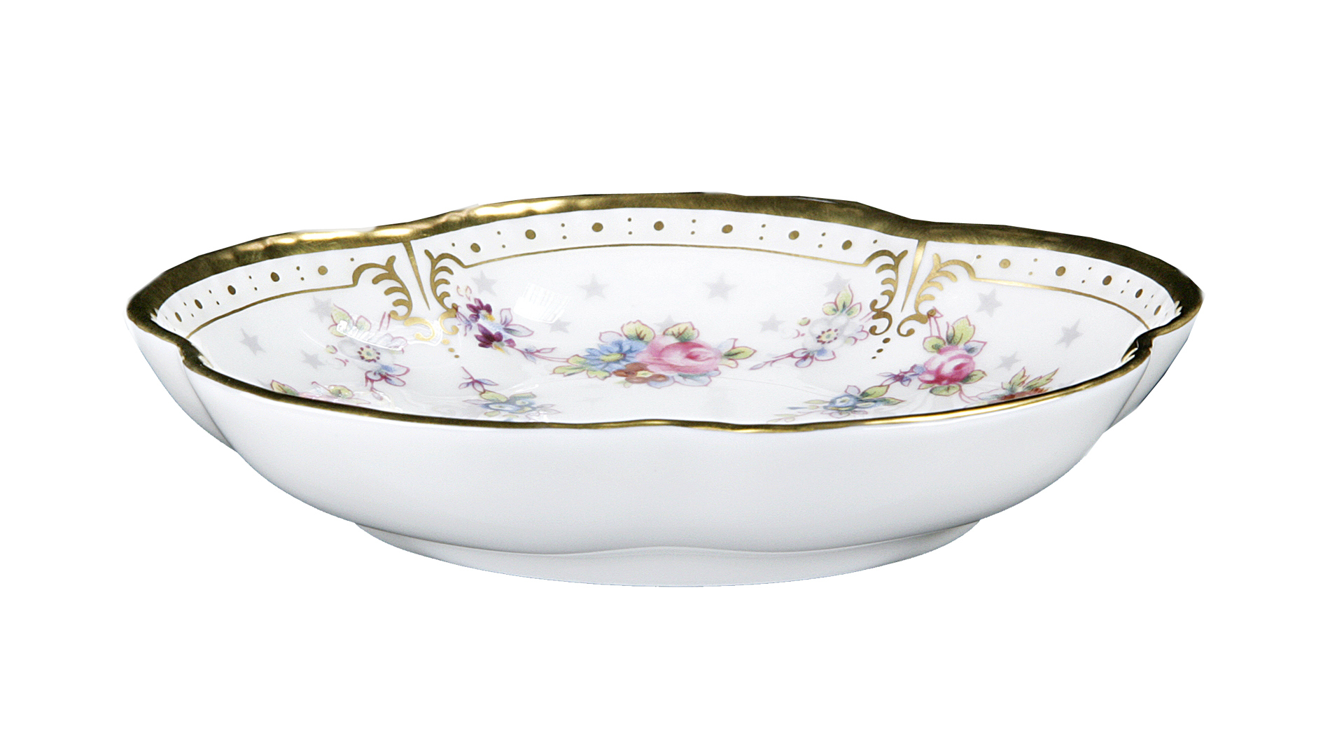 62558 Royal Crown Derby Тарелка для фруктов Royal Crown Derby "Роял Антуанетта" 13,5см Фарфор костяной  - Вид №1