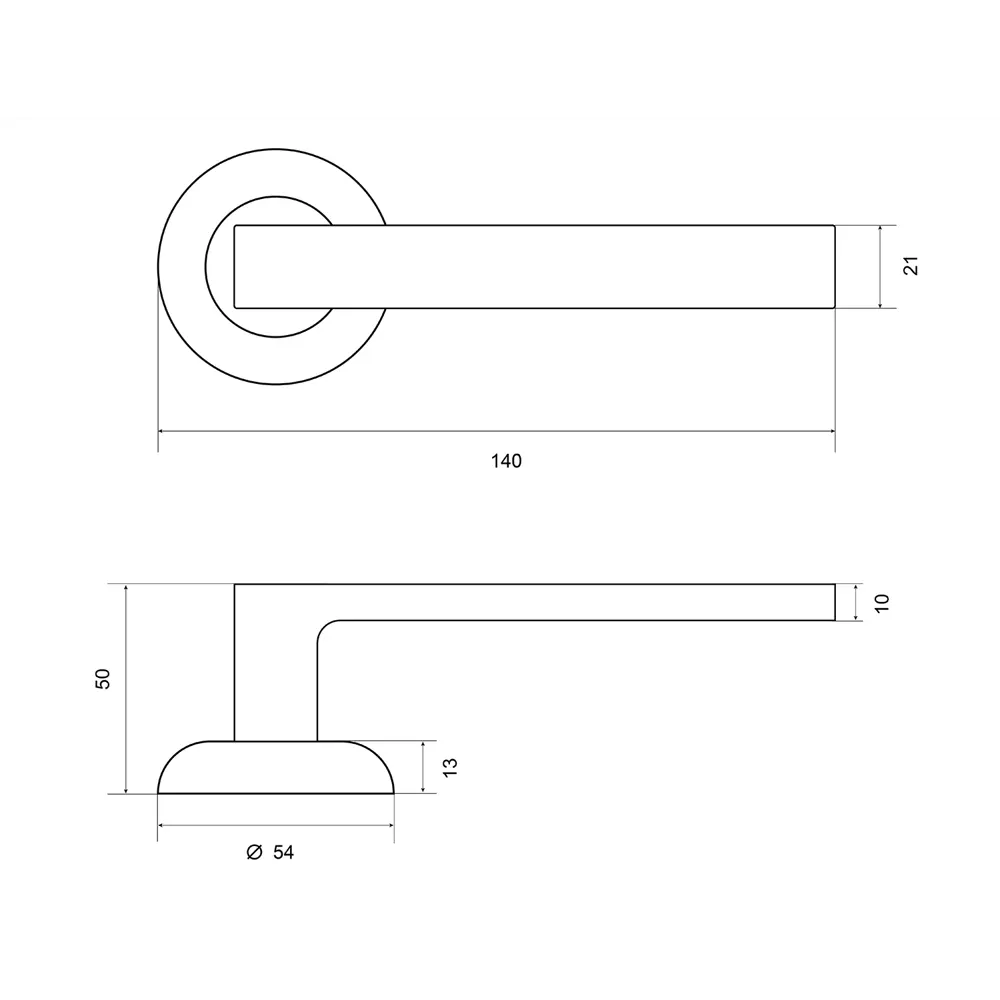 Дверные ручки Фабрика замков Ursula, без запирания, цвет кофе STLM-2077982 - Вид №3