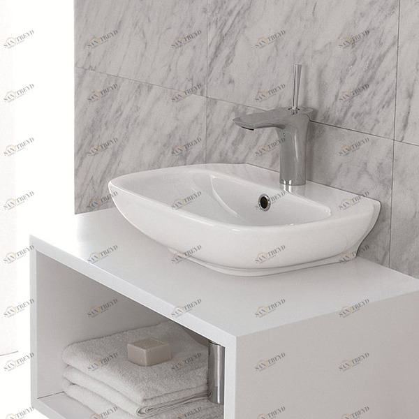 64CL Накладная раковина на столешницу  овальная Olympia Ceramica 