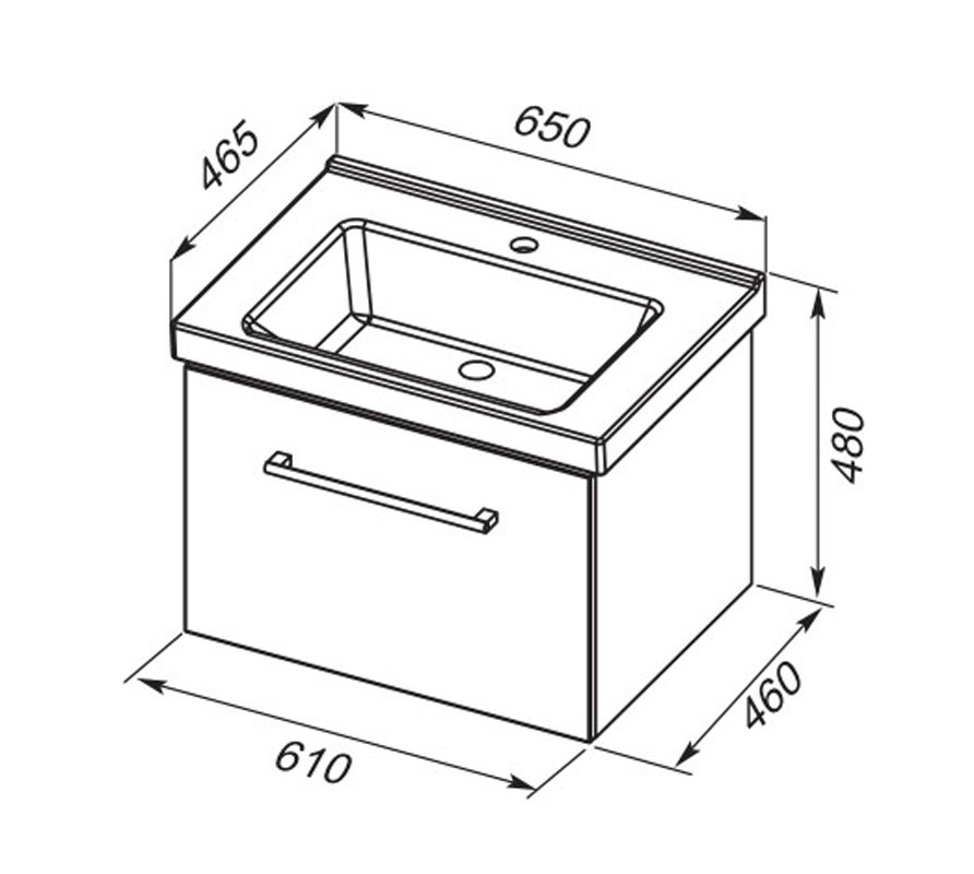 77.0202D Тумба под раковину Dreja Big Inn - Вид №1