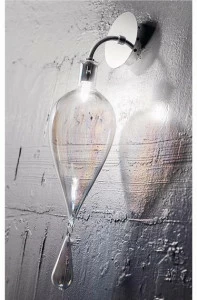 Cangini & Tucci Бра с прямым светом из дутого стекла Goccia Ap801.1l