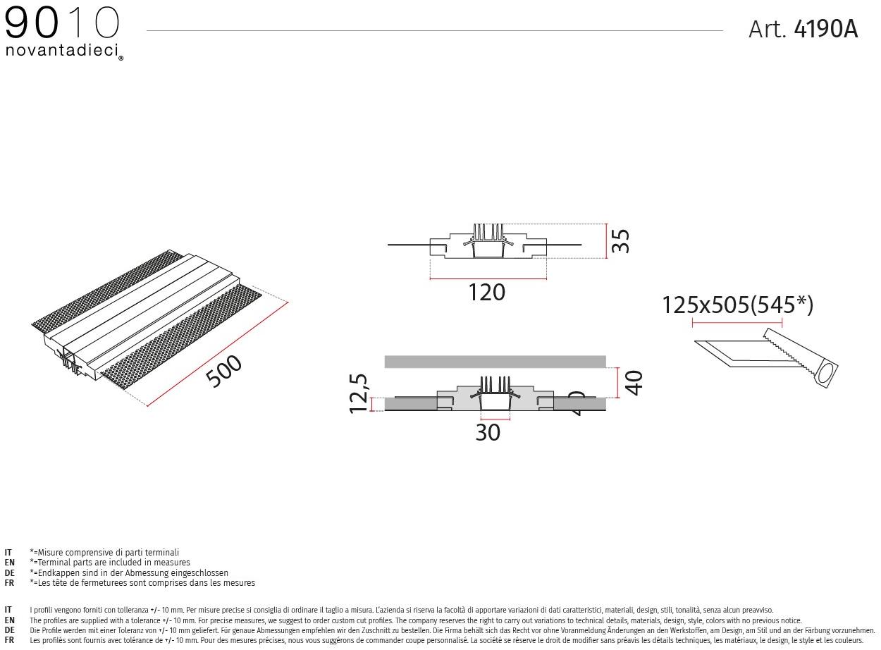 9010 novantadieci Линейный профиль освещения в cristaly®  4190a/b/c  - Вид №2