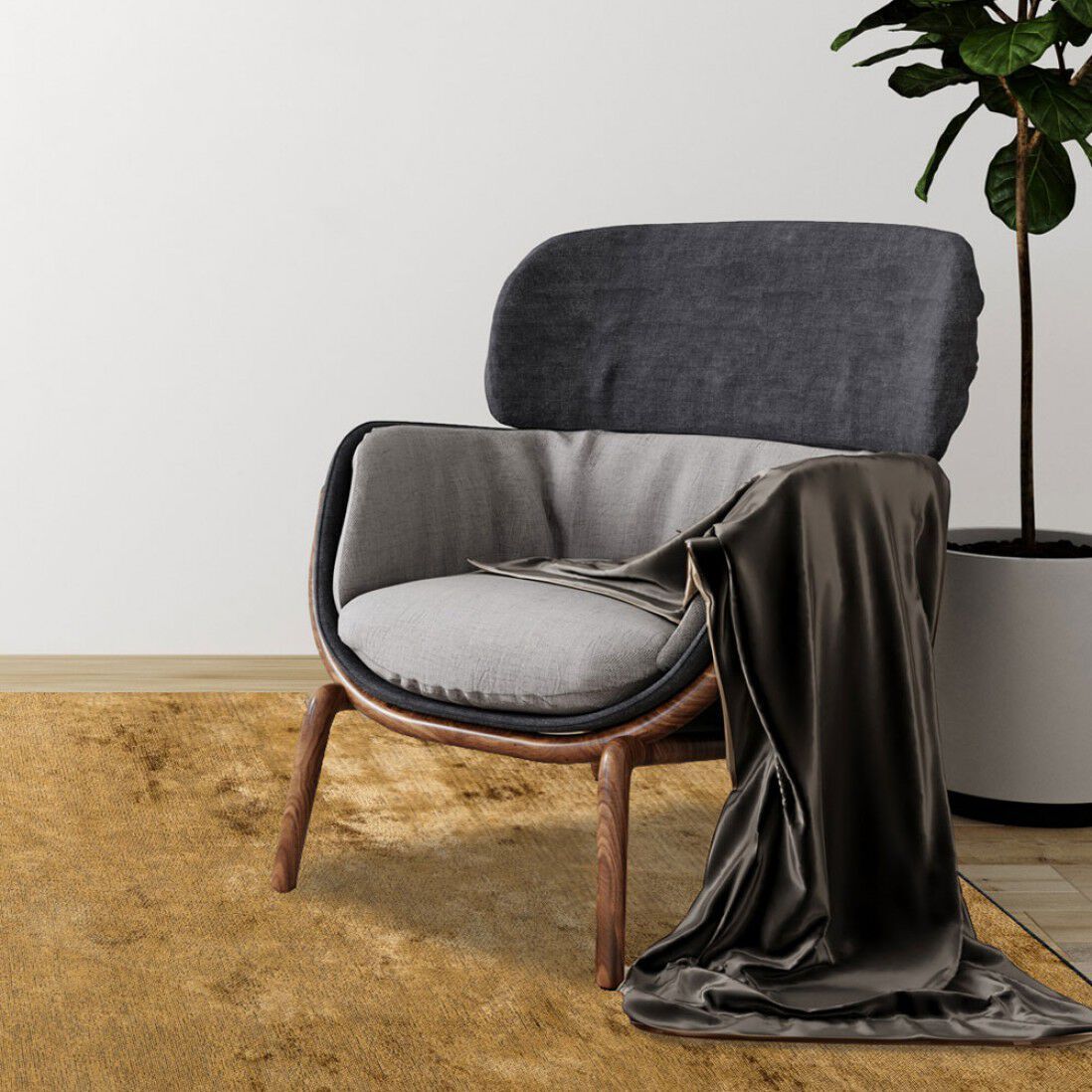 Прямоугольный однотонный ковер Ademi Exclusive ARCH-00121026 - Вид №12