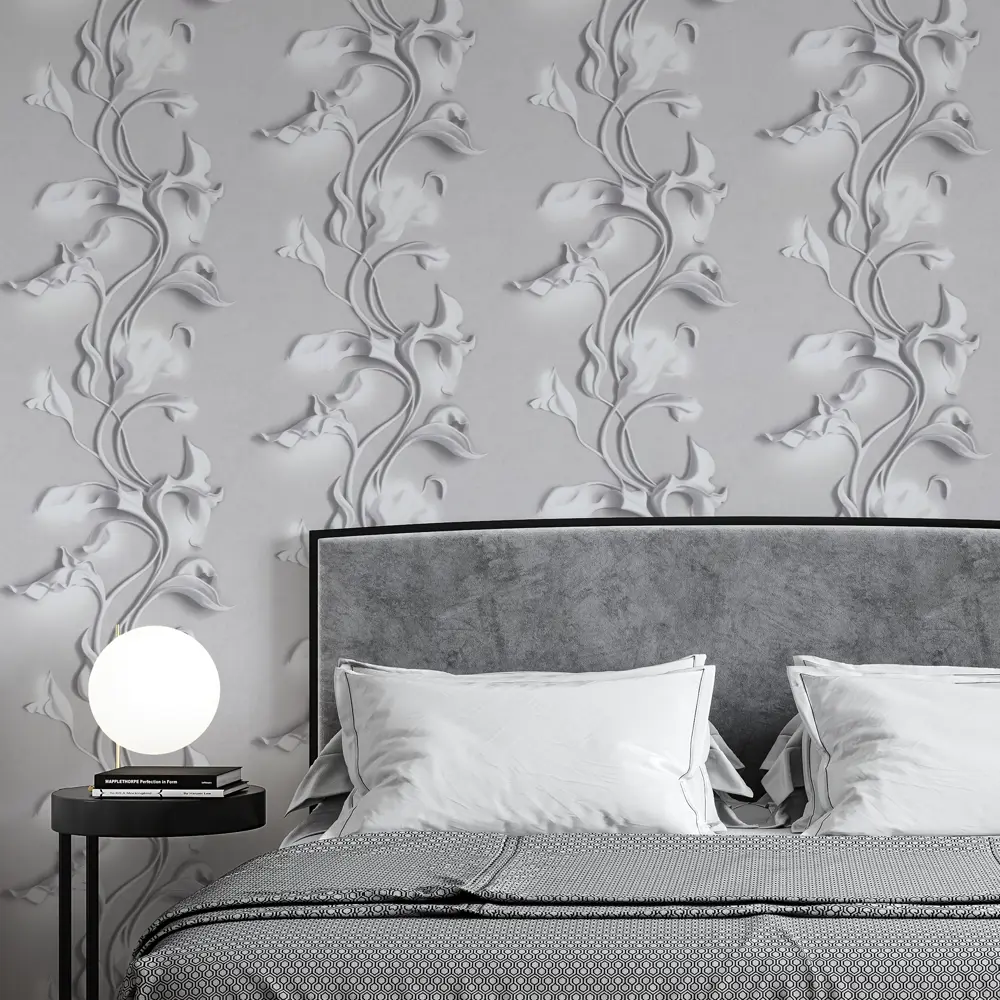 Обои флизелиновые Palitra Home Barelief светло-серые 1.06 м HC72275-24 STLM-2103610 - Вид №3