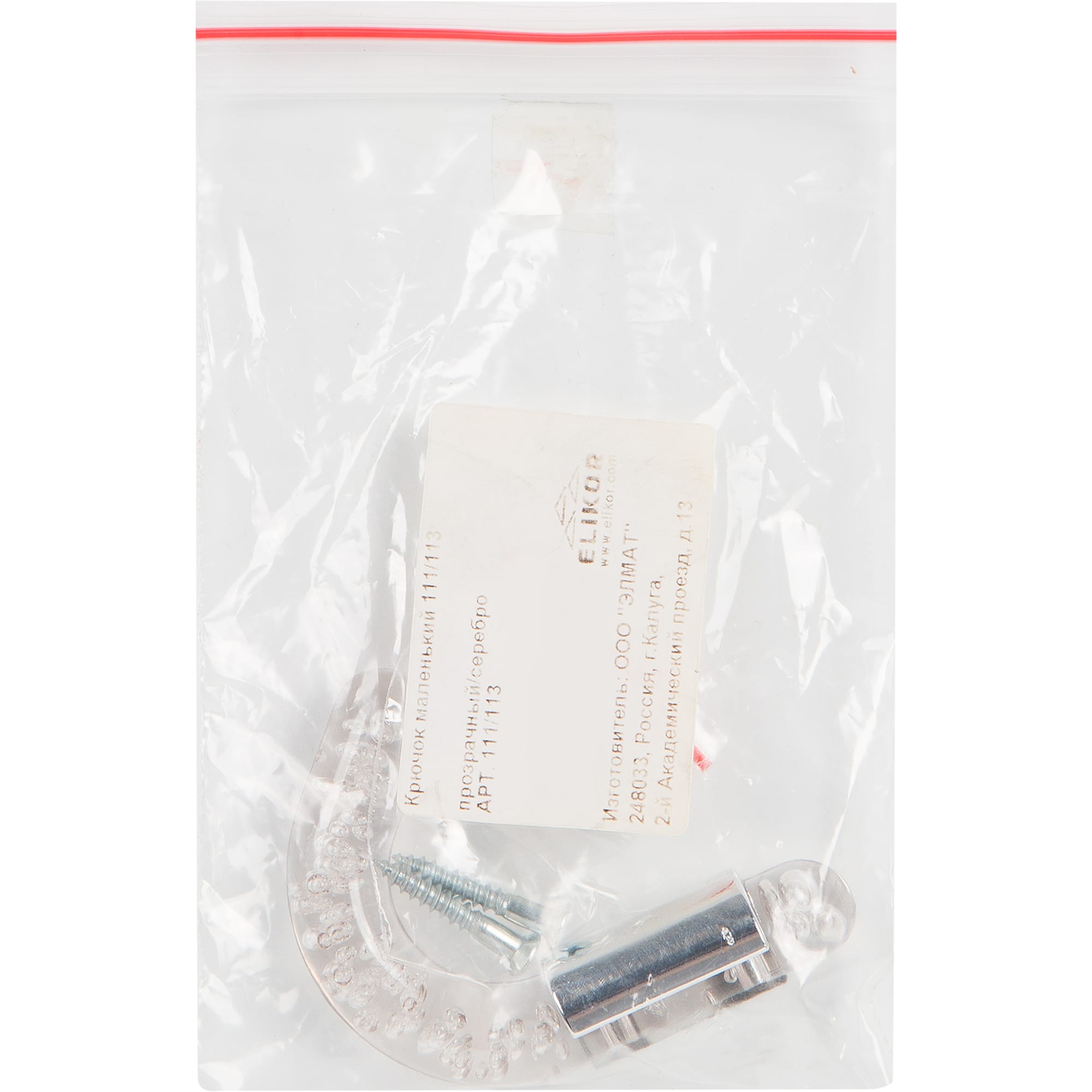 18354587 Крючок маленький 111-113 мм цвет прозрачный/серебро Santreyd  - Вид №3